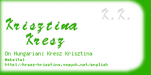 krisztina kresz business card